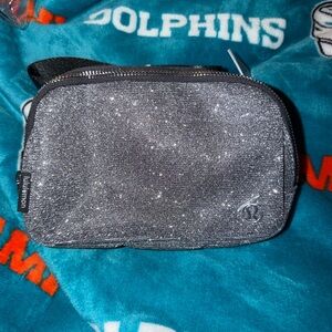 NWT lululemon belt bag silver glitter
